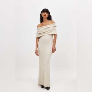 NAKD Knitted Off Shoulder Maxi Dress (XS) Worn Once